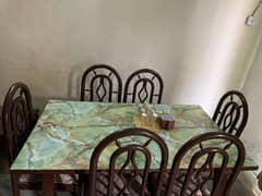 Dining Table with Six Chairs