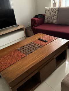 Center Table wooden with two side tables within in