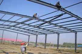 Steel shad Warehouse sheds -Canopy sheds - tensile Car parking sheds