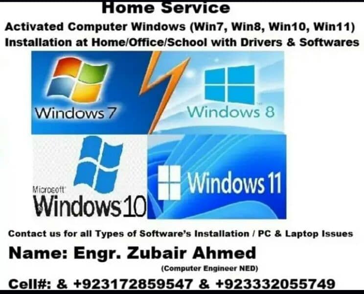 Activated Computer windows installation with drivers and software's 0