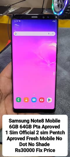 Samsung Note8 Pta Aproved Official