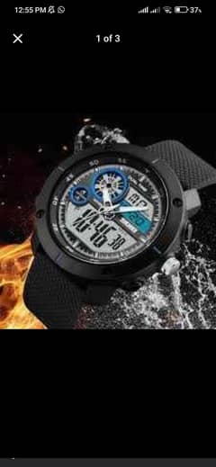 Skmei sports waterproof dual display wrist watche