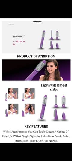 PANASONIC HAIR STYLER 4 IN 1