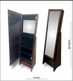 standing mirror with cabinet