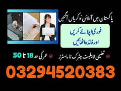 Part Time Full Time Job / Typing job/Data Entry Job /Assignment Job