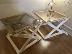 2 side tables set