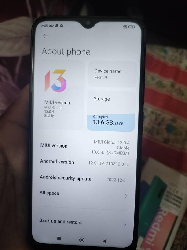 Redmi 9 10/10 condition no any issue with box 6
