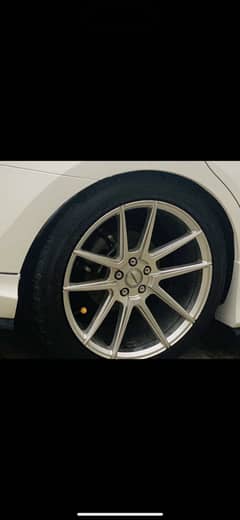 Vossen 18 inch rim with tyres in original condition 100 PCD