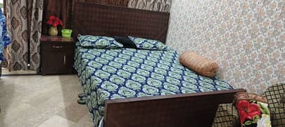bed & side table without matress