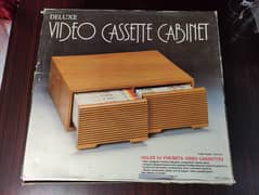 New VHS VCR Video Cassette Cabinet Beta Audio Tape Storage Box Drawer