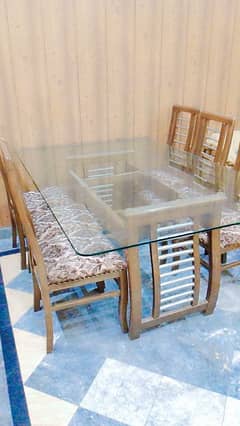 Dinning table golden Champaign colour