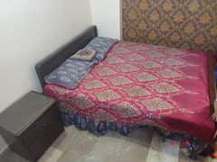 01 Small Size bed with mattress and 2 side tables.