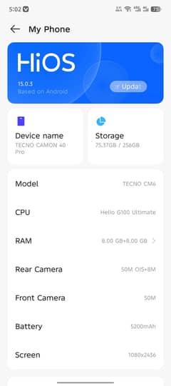 Tecno comn 40pro