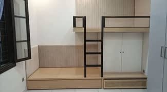 Kids wooden bunker bed