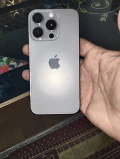 I phone 15 pro  natural titanium with box cable