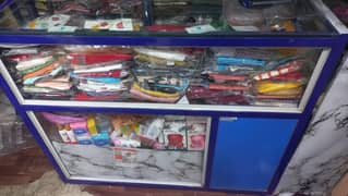 iron and glass counter