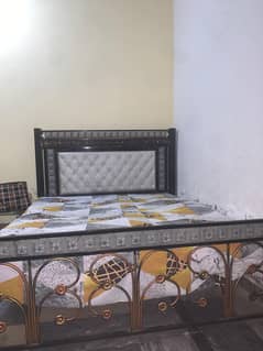 iron bed with mattress