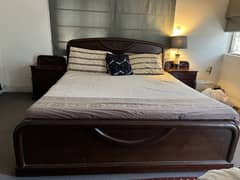 Pure wooden double bed set