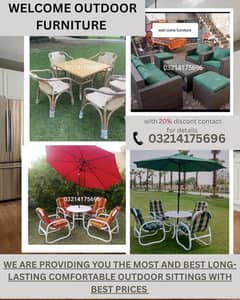 OUTDOOR GARDEN UPVC RATTAN UMBRELLA FURNITURE SOFA SET CHAIRS TABLE
