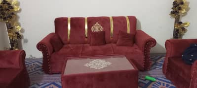 5 Seater Velvet Sofa  Set