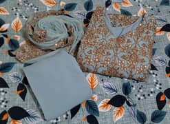 3 piece Embroided dress