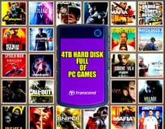 4TB PORTABLE HARD (FREE 100+PC GAMES) TRANSCEND 4TB EXTERNAL/PORTABLE
