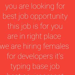 Job available For Females