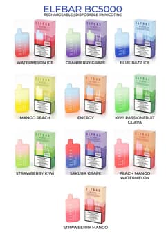 ELFBAR BC5000 Puffs – Rechargeable Disposable Vape | 10pcs per Pack
