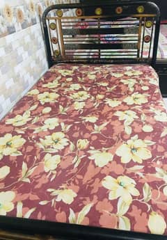 Single Iron Bed with Mattress