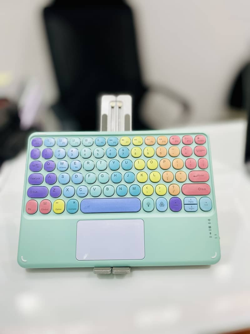 Wireless chargeable keyboard with touch pad 2