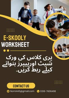 eskooly work sheets. . . . 0318-7606498
