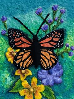 Flora and fauna Paper mache embossed