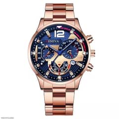 men's steel belt calendar quataz watch sports luminous pointer watch