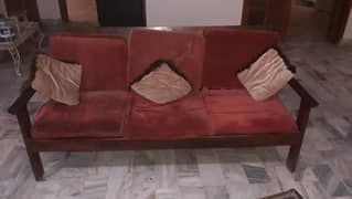 wooden sofa