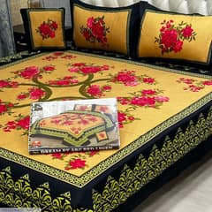 4 PIECE CRYSTAL COTTON DOUBLE BED SHEET
