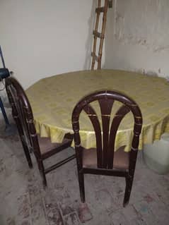 wooden Dining Table with 6 Chairs