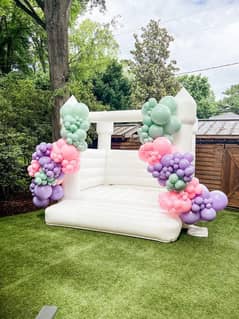white jumping castle