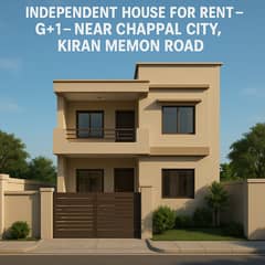 Independent g+1 2bed dd house for rent main kiran memon hospital road