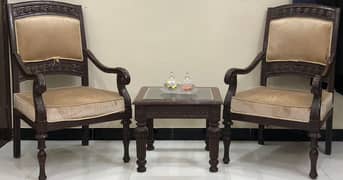 coffee table and chairs