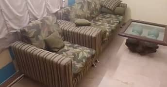 Sofa Set With Dewan and Centre Table & Cushion