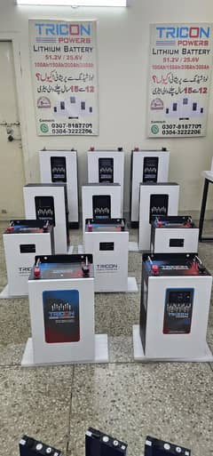 Lithium Battery 51.2V 25.6V 100AH 150A 200A 300A (5 Years Warranty)