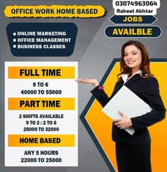 part time work aviable of students and female