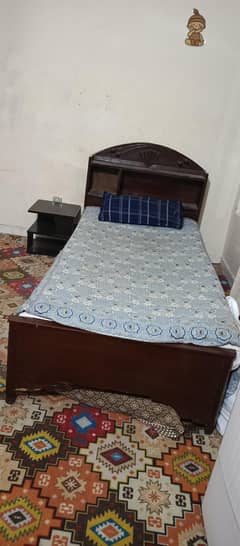 single bed wooden