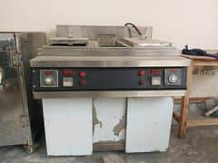 double deep gas fryer
