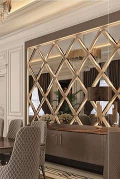 Glass wall design/ Decorative glass wall/ mirror wall
