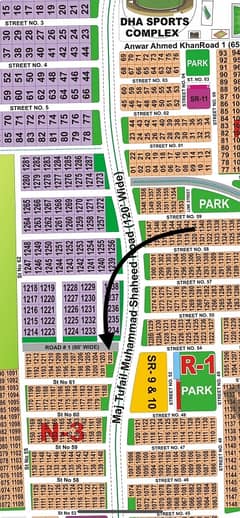DHA Multan N-Sector Corner (80ft Road & 120ft Road) Open Transfer plot available for SALE
