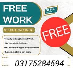 free online work available without investment without registration fee