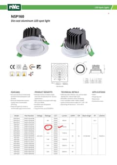 NVC NSP160 LED Spot Light