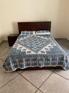 double bed with moltyfoam spring mattress for sale