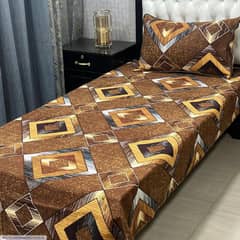 2pcs crystal cotton  printed single bedsheet